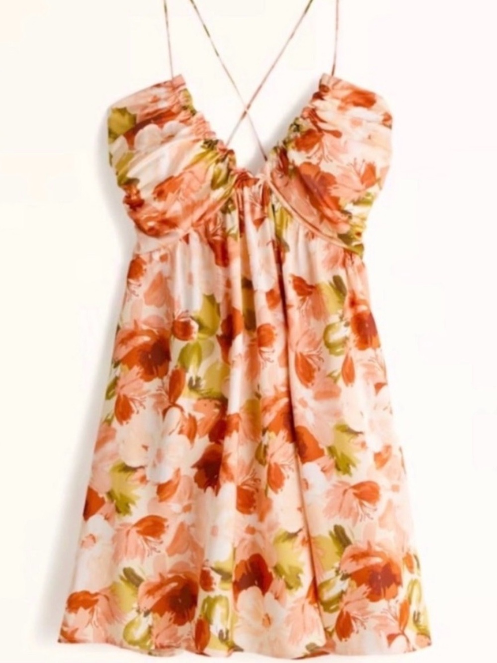 Abercrombie & Fitch Drama Ruched Mini Dress
